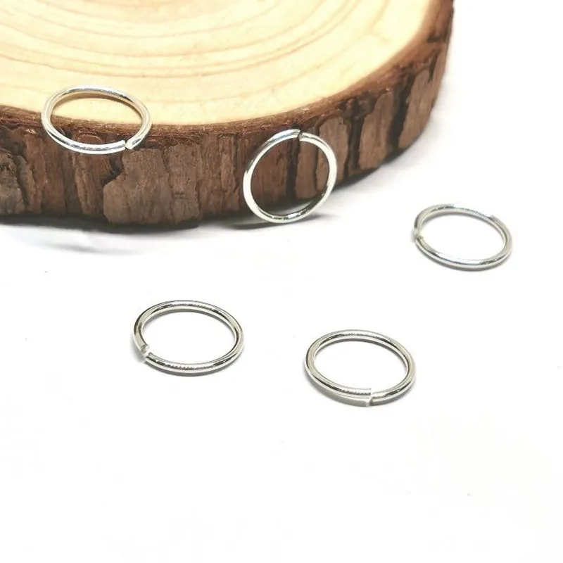 10PCS Solid 925 Sterling Silver Open Jump Ring DIY Jewelry Making Split Rings Accessories Components