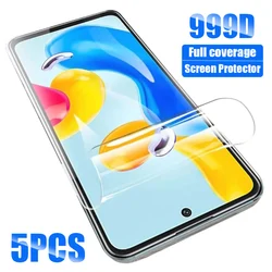 5PCS Hydrogel Film For Xiaomi Redmi Note 13 14 12 11 10 9 8 Pro 5G Screen Protector For Redmi Note 10S 11S 12S 9T 8T Soft Film
