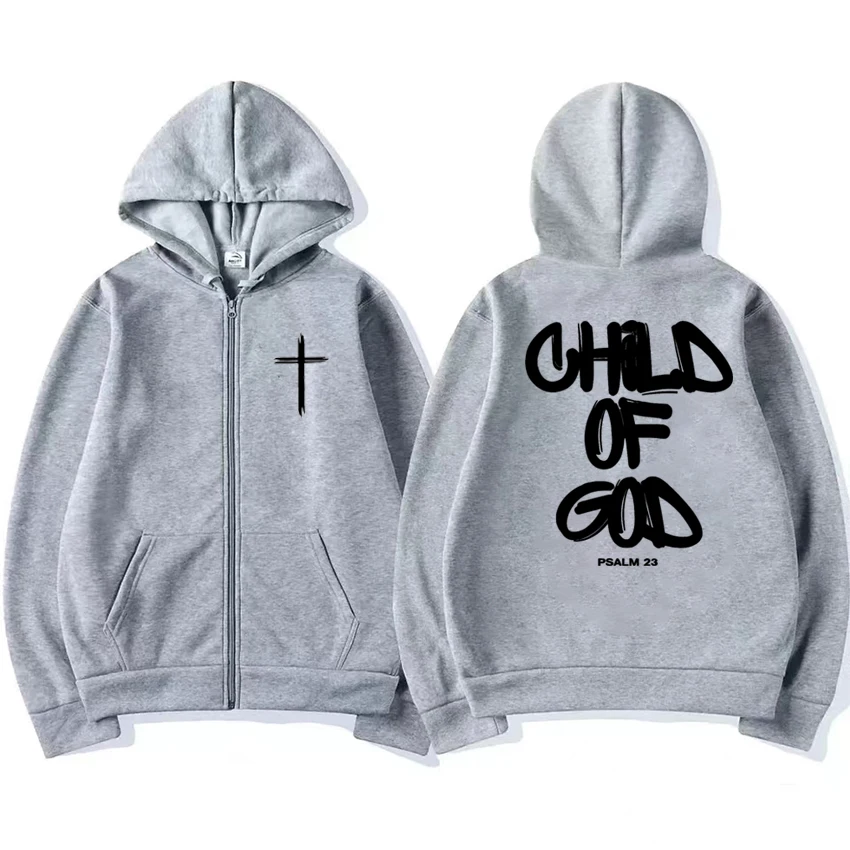 Hot Sale New Ghod of God Bible Christian Religious Jesus printed Zipper Hoodies Unisex harajuku Sweatshirt Men women Fleece Coat