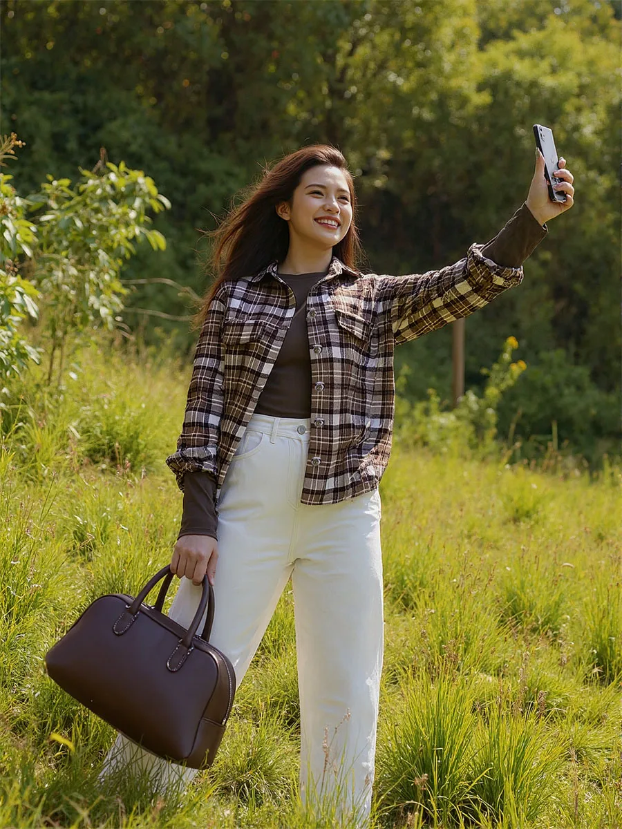 Caffè Camicia femminile Donna Elegante Top di grandi dimensioni Ulzzang Stile coreano Moda Preppy College Dolce carino Kawaii Semplice Basic