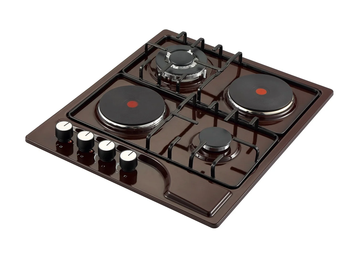 Ceramic and Gas Hob Best Sales Gas Ceramic Hob with 4 Burners Tempered Glass
