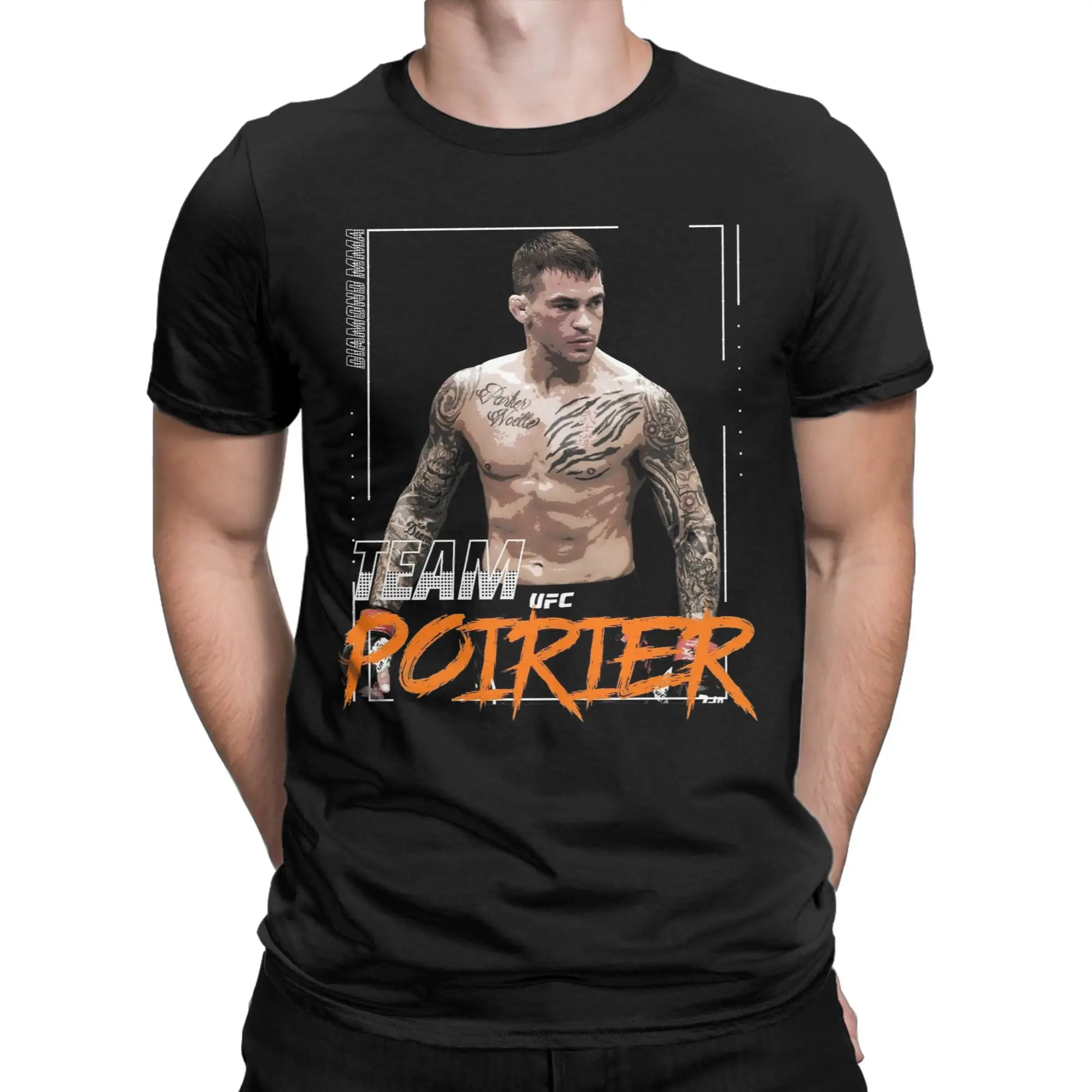 Mens Womens Dustin Poirier  Shirt Cotton Graphic Printing T-Shirt  Clothing Outfits