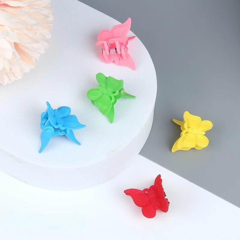 Glitzernde Mini-Schmetterlings-Haarklammern, glitzerndes, farbenfrohes Haar-Accessoire für Mädchen und Frauen, Y2KSet mit 30 Stück (Glitzer) – Detail 10