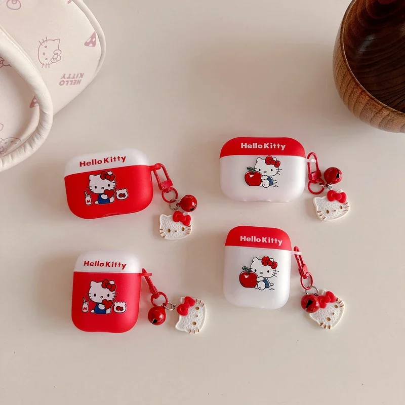 لطيف الكرتون سانريو مرحبا كيتي حقيبة سماعة الاذن ل AirPods 4 1 2 3 برو 2021 سماعة لاسلكية تعمل بالبلوتوث سماعة لينة بولي TPU الغطاء الواقي #3
