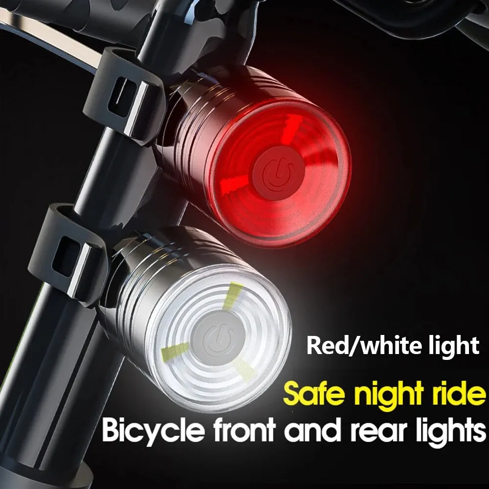 LED Bicycle Rear Light Waterproof MTB Bike Taillights 3 Lighting Modes Aluminum Alloy Bike Light for Helmet Seatpost