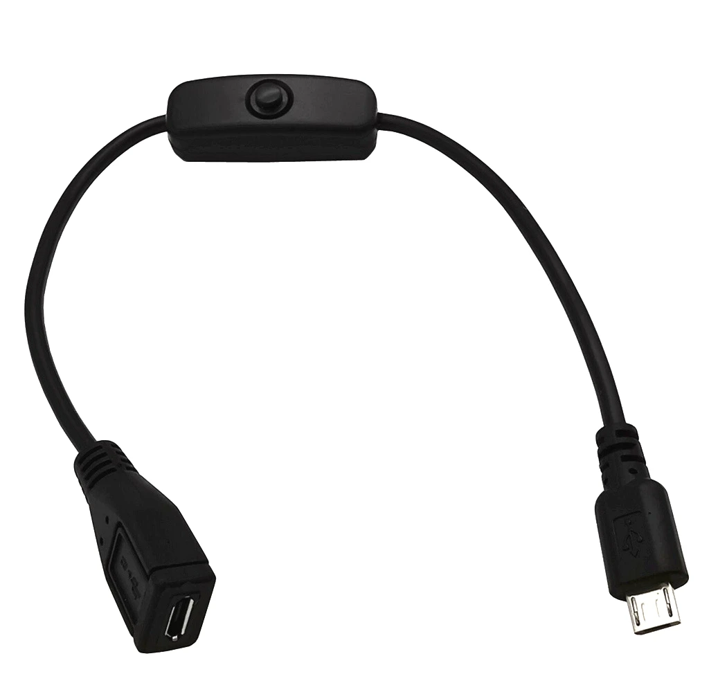 Micro USB Power Supply Extension with Switch ON/OFF Only Charging Cable On Off Switch for Raspberry Pi Dropshipping