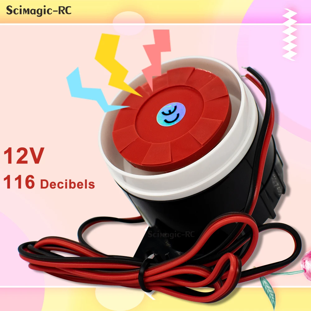 New Styles Alarm Horn DC 6-12V Mini Alarm Siren Audio Anti-theft Buzzer 120db High-decibel Security Piezo Buzzer