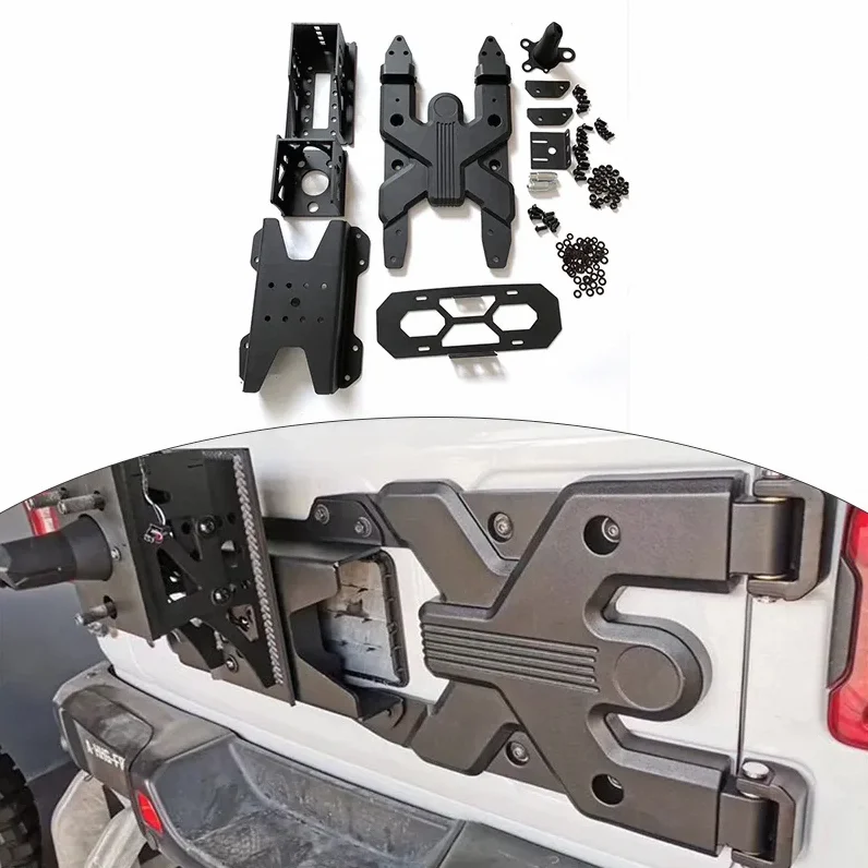 

auto parts Reinforced tailgate hinge and reinforced spare tire rack for Jeep Wrangler JK car bumper