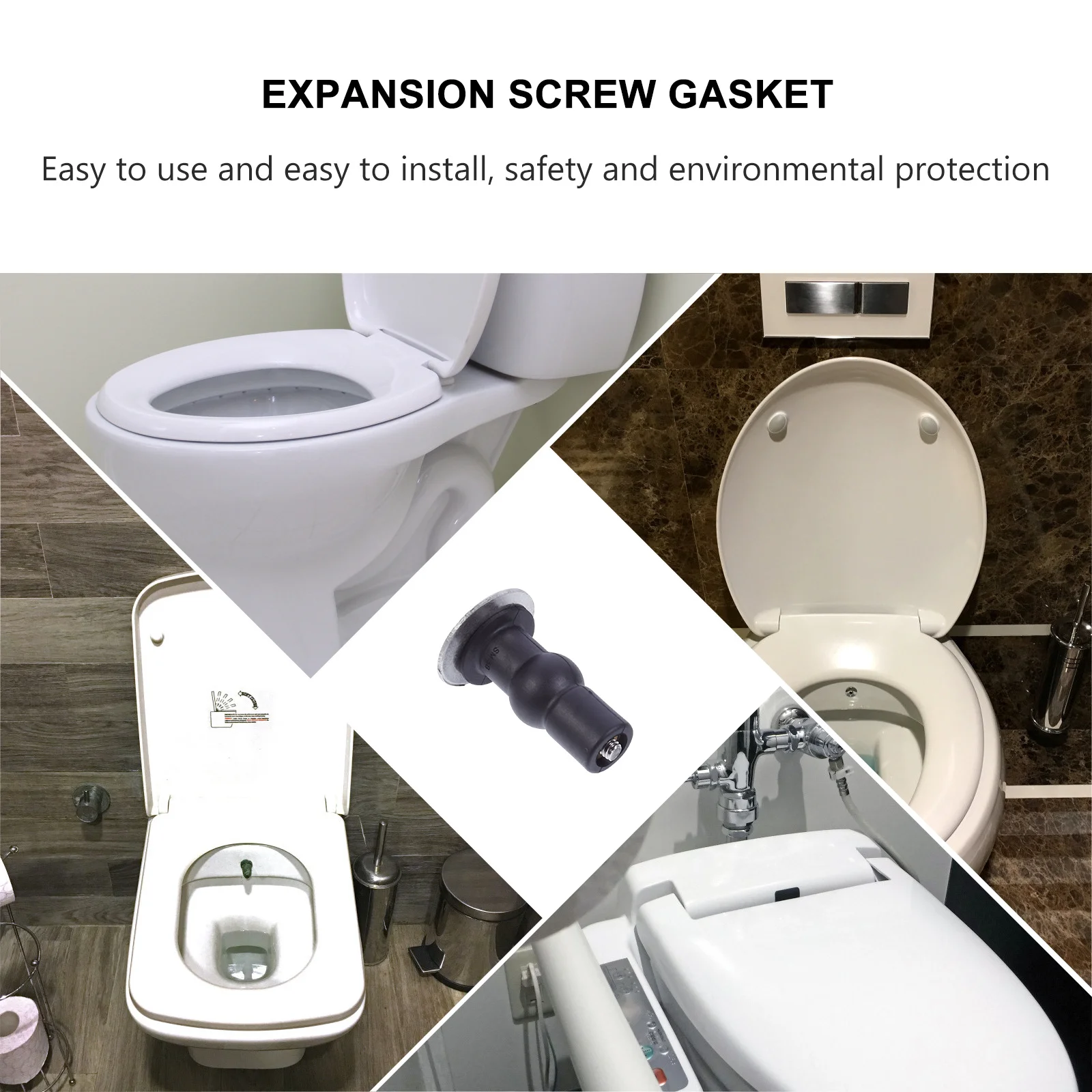 

2Sets Toilet Lid Screws Universal Stainless Steel Mounting Screws Durable Bathroom Expansion Bolts for Toilet Cover