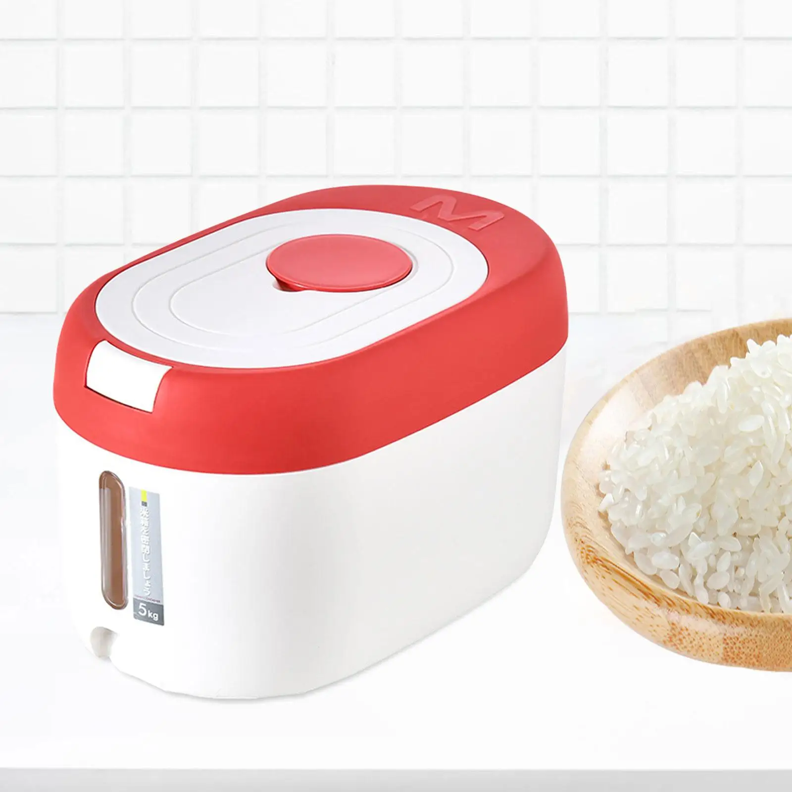 Grand Conteneur de Riz Scellé de 5kg, Récipient de Riz Multifonctionnel pour le Stockage de Farine et Céréales