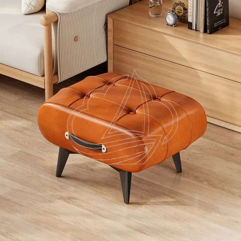 

Light Luxury Small Stool for Living Room Coffee Table Sofa Footrest Shoe Stool