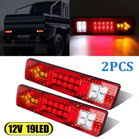1/2pcs 19 LED Caravan Lighting Trailer Tricycle SUV Truck Light Caravan Truck Tail Light Turn Signal Reverse Brake Rear Lamp