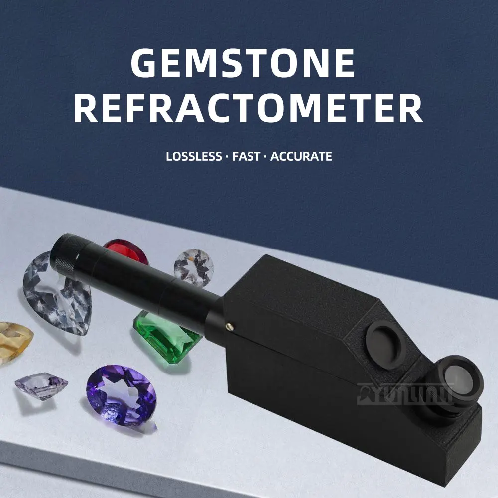 Built-in Light Source Diamond Detector, High Precision Jewelry Diamond Tester,Gemstone Refractometer