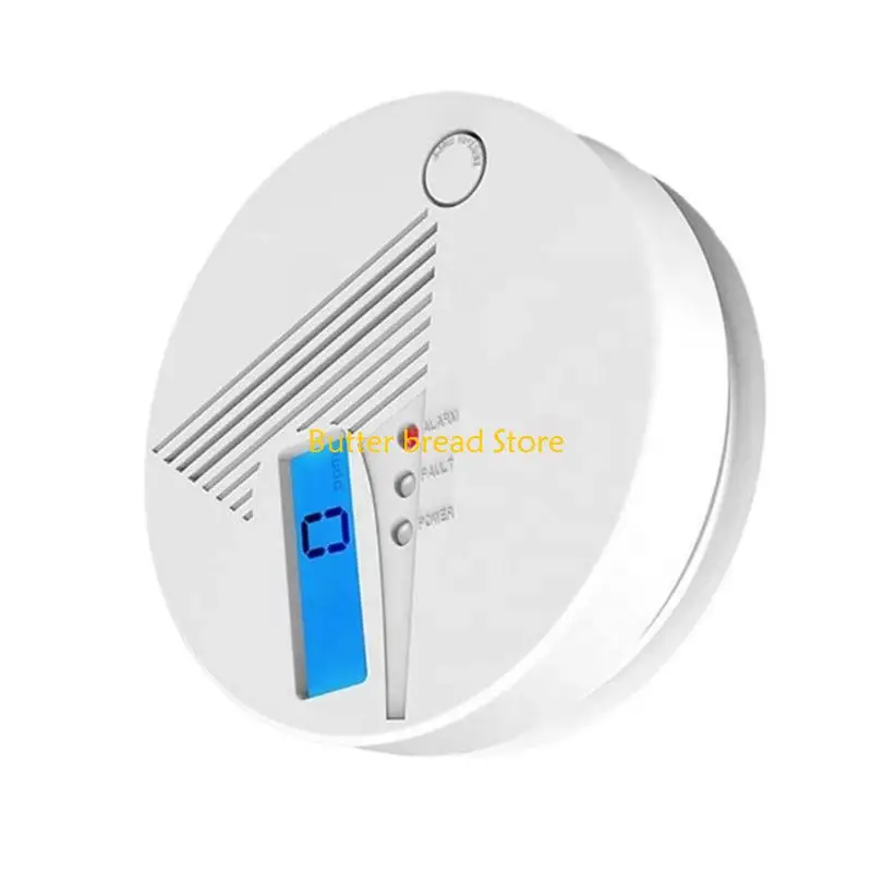 Detectores monóxido carbono segurança doméstica W89C, energia da bateria com exibição digital e som alerta o