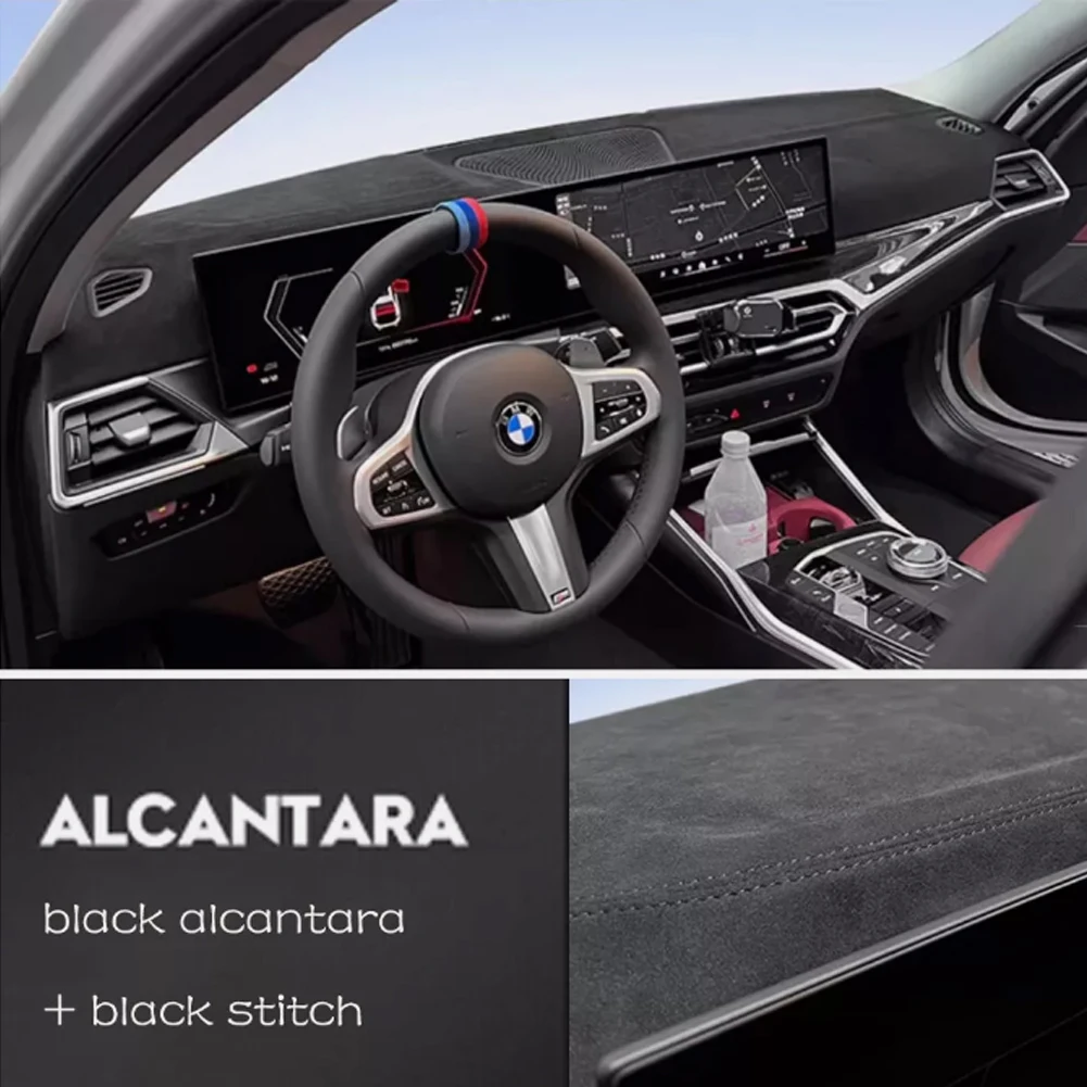 Car Dashboard Cover in Alcantara for BMW 3 Series 2022-2024 Shade Cushion Pad Carpets Accessories Car-styling