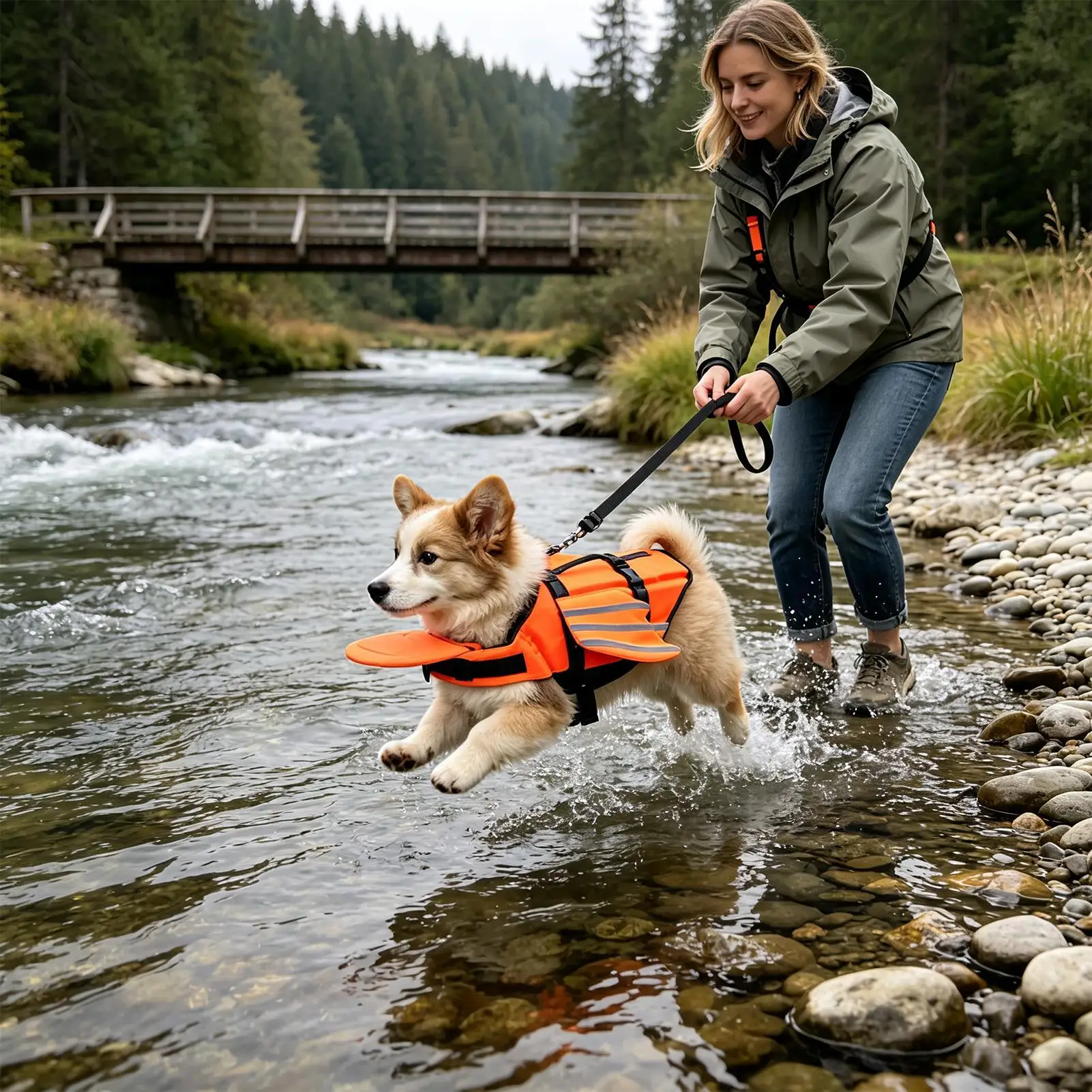 Dog Swim Vest Reflective Wing Pet Jacket With Lift Handle Dog Bathing Suit For Outdoor Summer Beach Lake River Pool Swimming