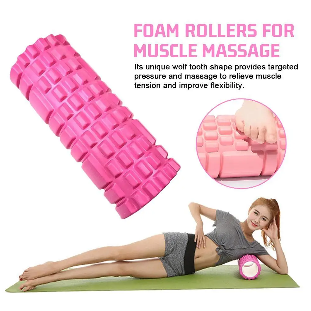 30/33Cm Yoga Kolom Schuim As Massage Roller Spier Rugspier Massagehet Raster Terug Training Slanke Lichaamsspier Relaxer Eva Pvc