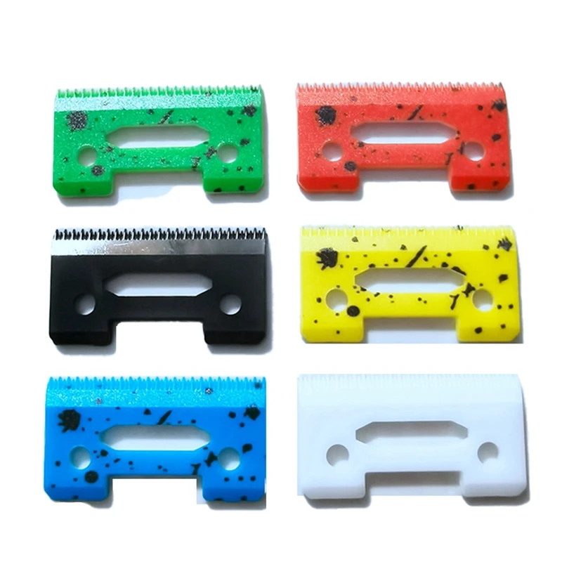 Cerâmica Lâmina Móvel Cordless Clipper, 2-Hole Stagger-Tooth, lâmina substituível para Wahl Shear, fácil instalação, 6pcs