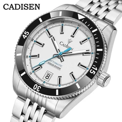 Cadisen neue Herren uhren mechanische Armbanduhr für Herren Automatik uhr Herren Japan nh35a Keramik Lünette 10bar wasserdichte Uhr