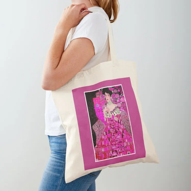 

klimt : Vintage 1906 Adele Bloch Bauer Portrait Print Tote Bag female bag tote bag custom reusable grocery bags Handbags women