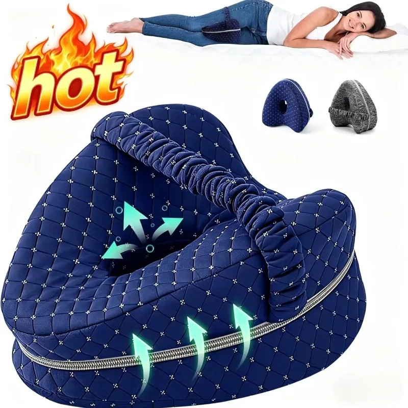 Seitenschläfer-Beinkissen, Kniekissen aus Memory-Schaum, reduziert den Druck auf Taille und Hüfte, orthopädisches Beinkissen