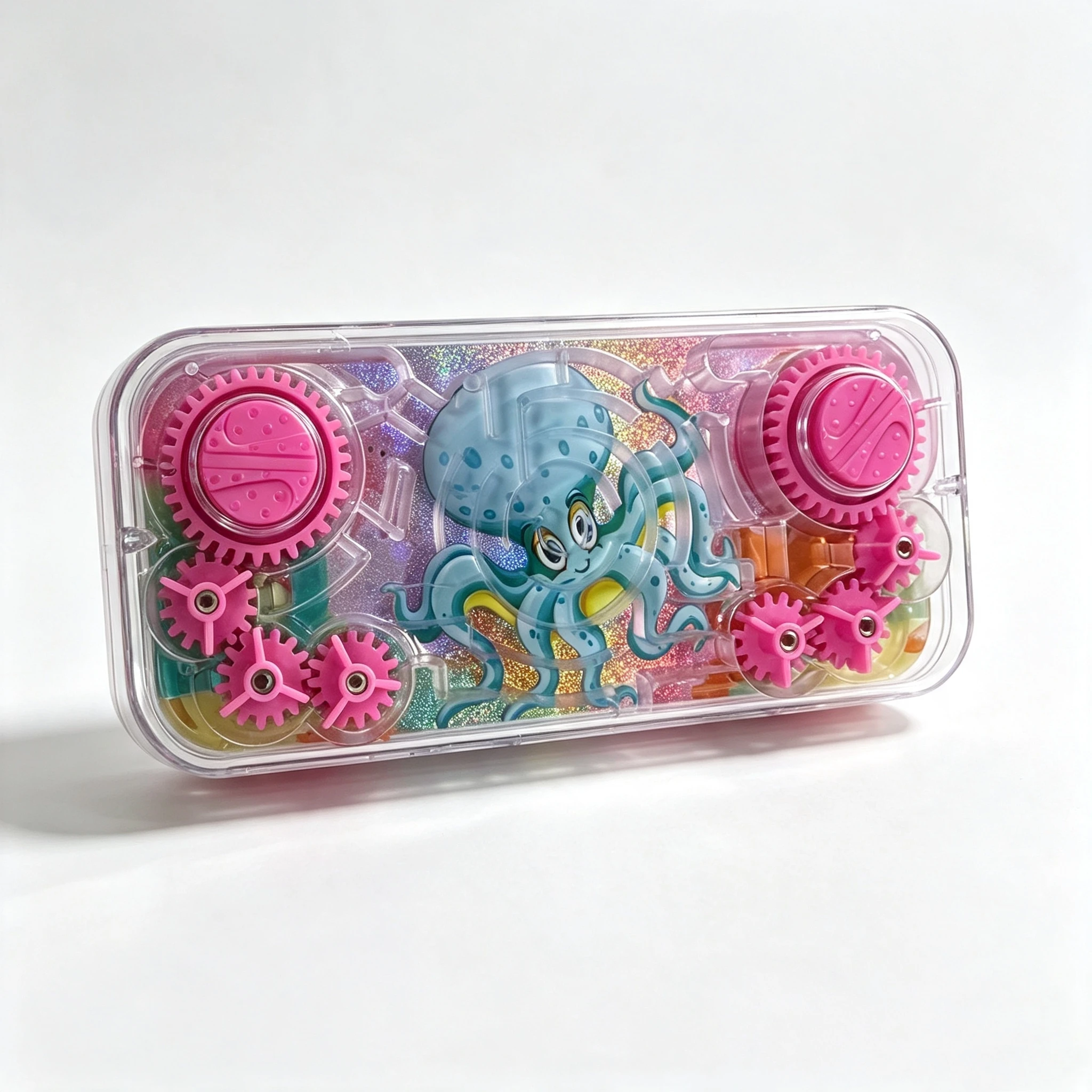 Octopus Pattern Gear Maze Ball Handheld Puzzle Toy Kids Balance Training Fidget Stress Relief Travel Game
