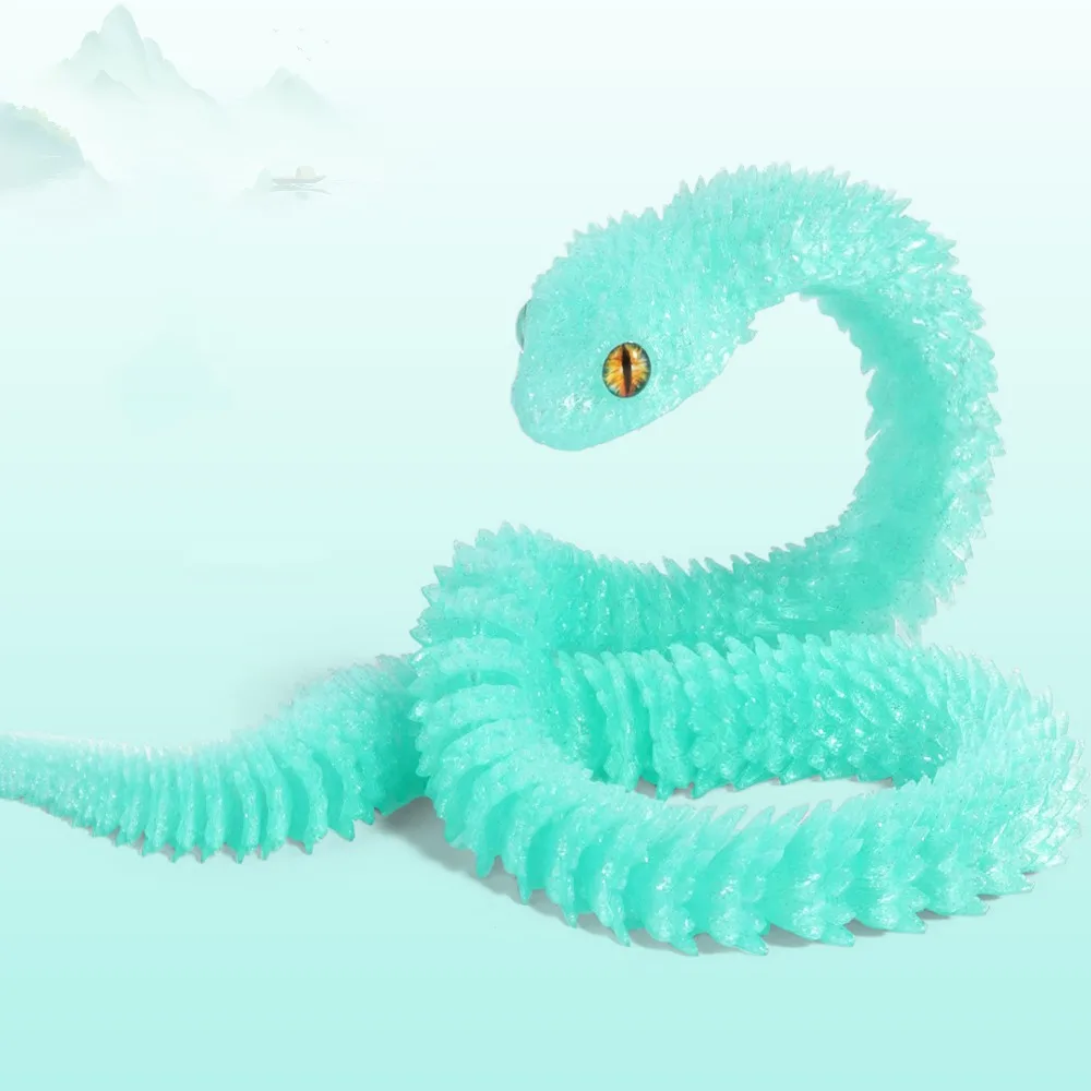

Realistic 3D Printed Snake Toy 30/45/60cm Multicolor Simulated Snake Ornament Rotatable Simulation Simulation Snake Model