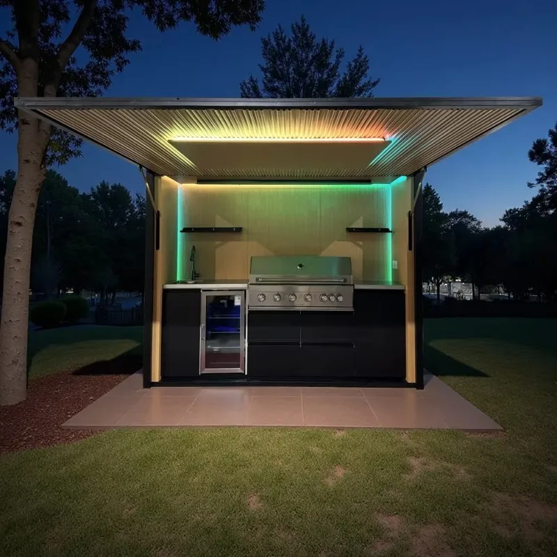 Customized 304 Stainless Steel Outdoor Kitchen Cabinet CE Certified Heavy Duty for BBQ Island Party Outdoor Use Factory Direct