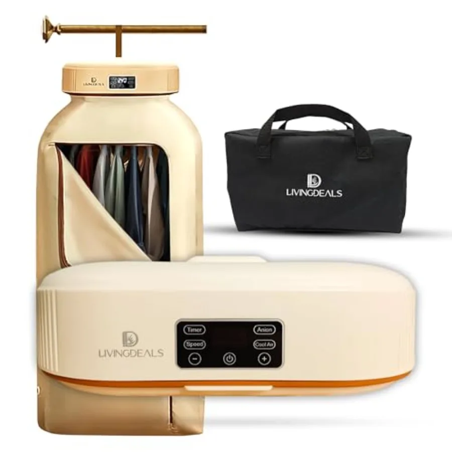 Portable Clothes Dryer - Mini Compact Foldable Electric Laundry Drying Machine with Dry Bag and Timer - Small Quiet Fast-Drying