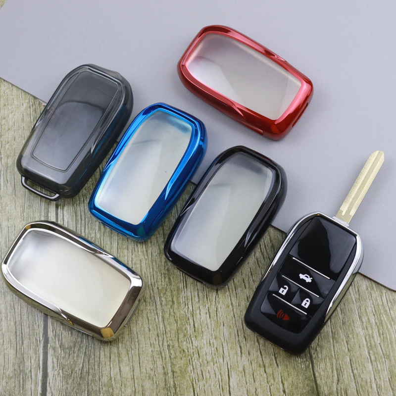 

Чехол для автомобильного ключа из ТПУ для модернизированного модифицированного ключа автомобиля для Toyota Reiz Corolla Vios Camry RAV Prado YARIS 2014 2015 без логотипа