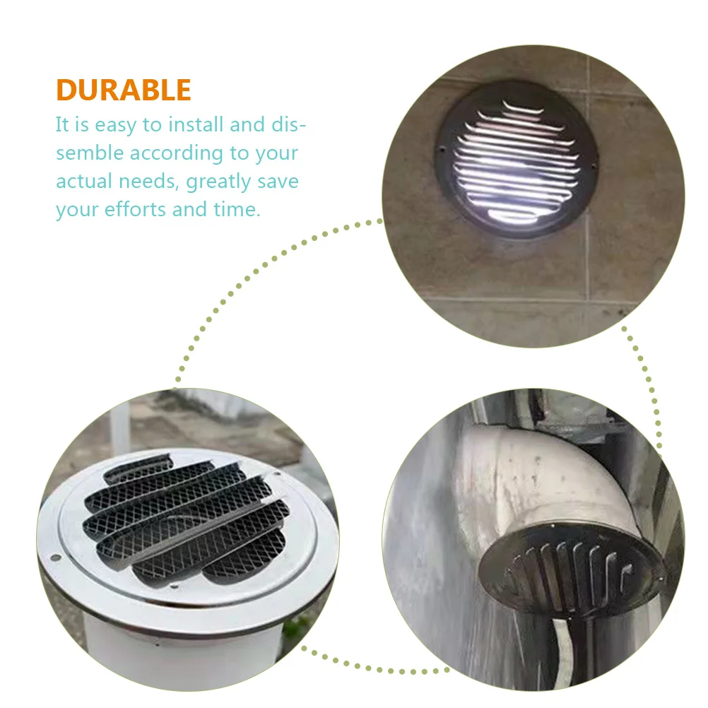 

Rain Hat Wall Mount Vent Cover Dryer Ceiling Gas Exhaust 304 Stainless Steel Range Hood Air Cap