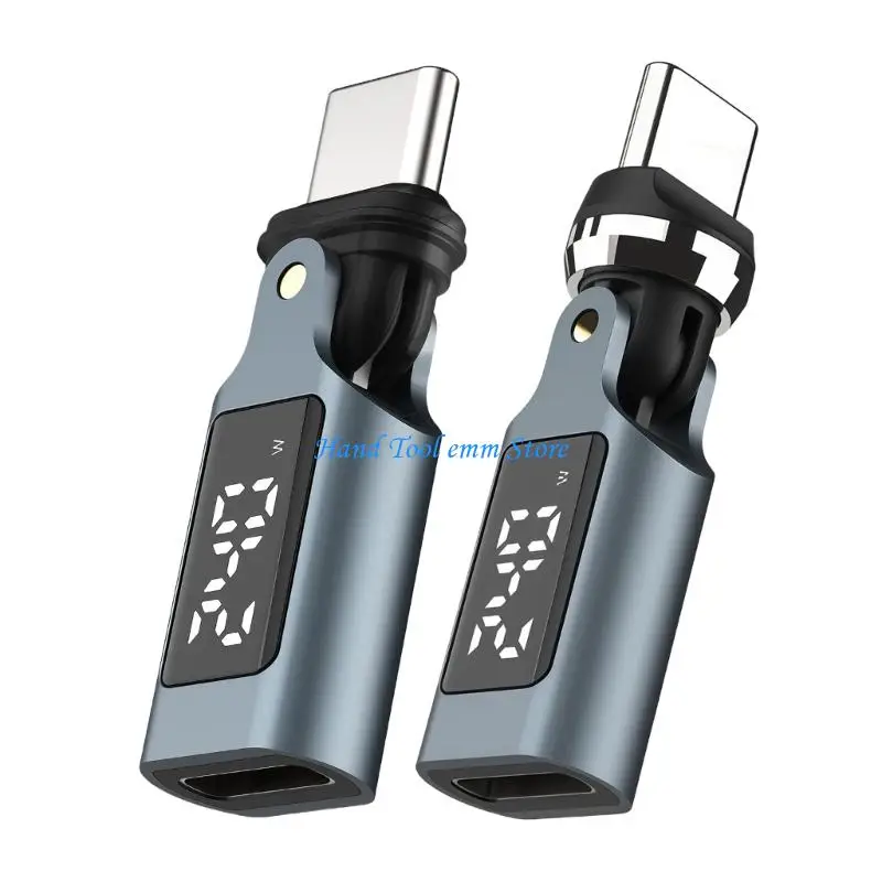 H37F High Power 240W Rotating USB C Adapter Featuring Intelligent Screen For Realtime Monitoring