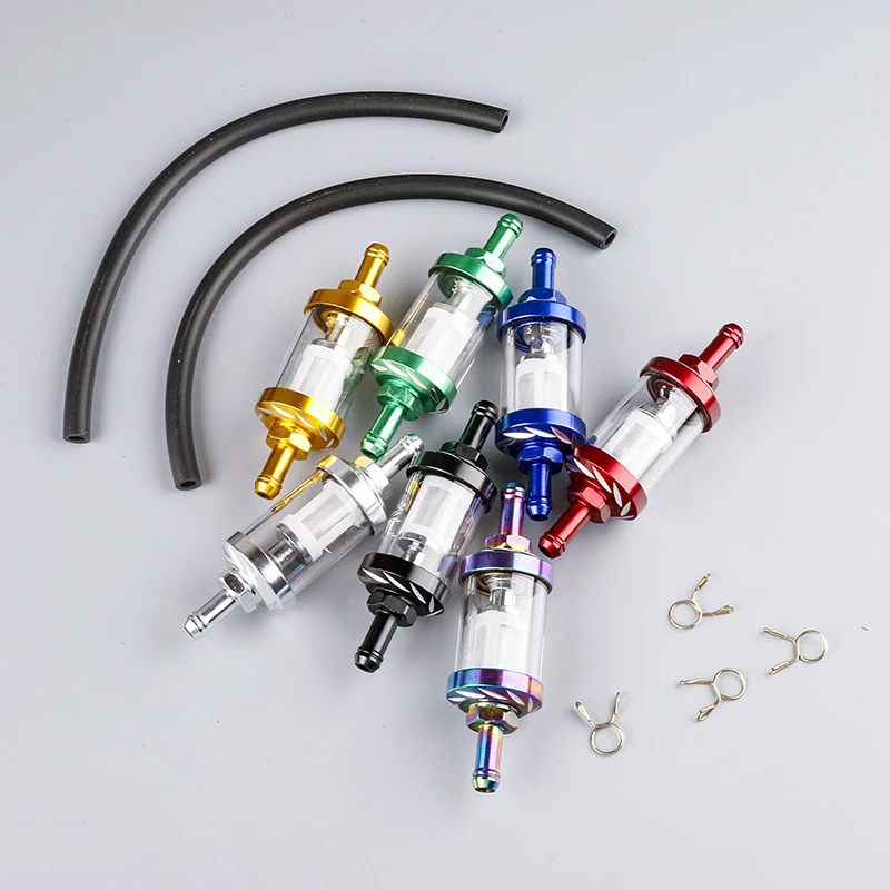 فلتر الوقود العالمي للدراجات النارية ATV، فلتر قابل للغسل لخطوط الوقود البنزين، متوافق مع الدراجات النارية ومركبات ATV 50CC-500CC #4