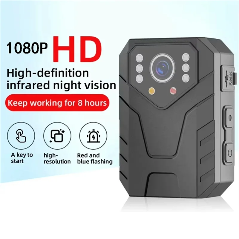 ABSQ-مسجل فيديو كامل HD 1080P 2 بوصة IPS شاشة تعمل باللمس كاميرا يمكن حملها بالجسم صغيرة للرؤية الليلية حارس الأمن كاميرا الجسم الشرطة