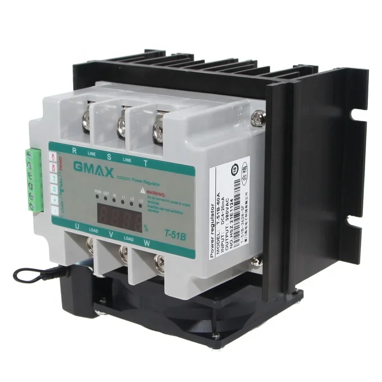 Gmax T51-B 40Amp 60 AMP Power regulator SCR Maxwell Gmax T6/T7 intelligent 0-10V 4-20mA input scr power regulator