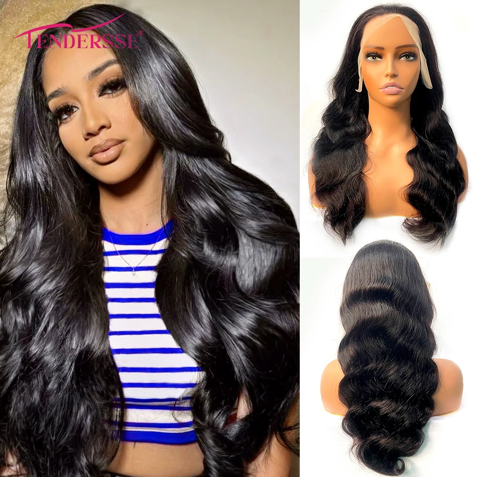 

Tendersse Lace Front Wigs Indian Remy Human Hair Body Wave 13x4 HD Lace Front Wigs Human Hair Pre plucked 200% Density Wigs