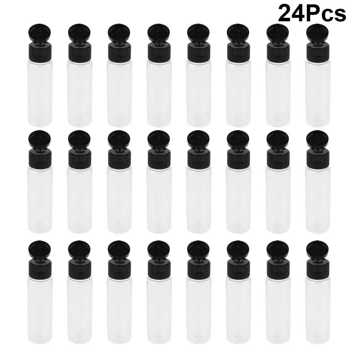 

24Pcs Portable Travel Bottles 30Ml Refillable Skin Care Empty Dispensers Leakproof Small Lid Bottles for Essential Oils