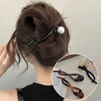 Pinzas para el cabello trenzadas con cola de caballo en forma de S Retro, Clips de tiburón huecos trenzados multicolores, accesorios para el cabello para tocado, venta al por mayor