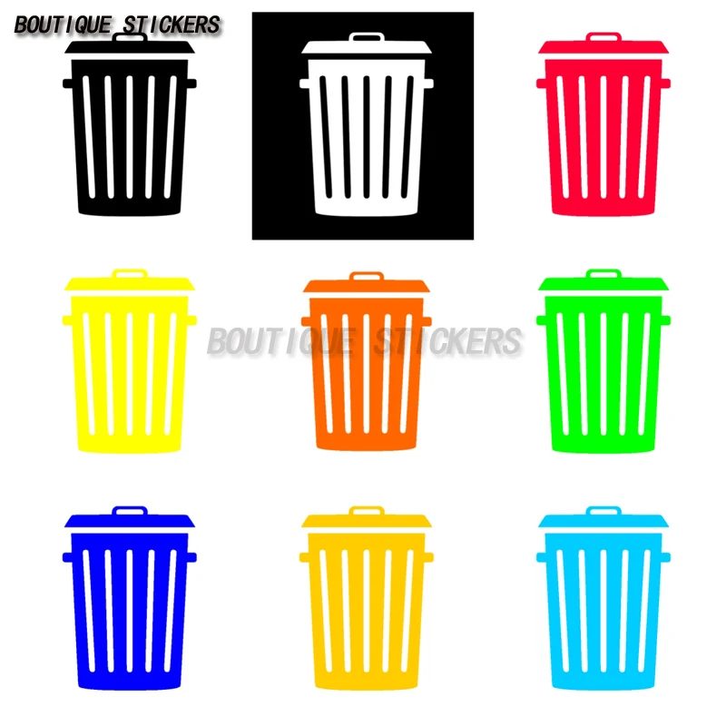 

Garbage bin logo, garbage sticker, vinyl sticker - Garbage bin symbol, recyclable, reusable, work and household waste-