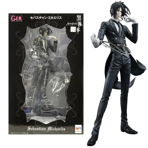 20CM Anime Black Butler Kuroshitsuji Sebastian Michaelis Figur 1/8 Animation Modell Spielzeug Geschenk Sammlung Action Figur PVC