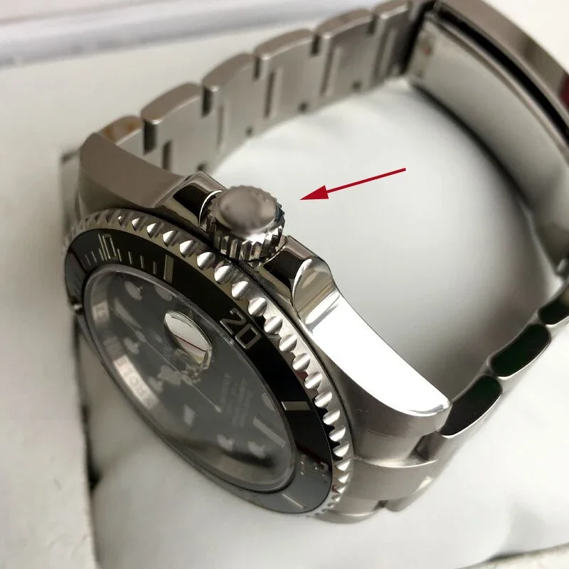 Tube de couronne de montre gravé, mouvement de boîtier de montre, pièces d'accessoires de réparation, Mod Fit Submariner, 1 PC