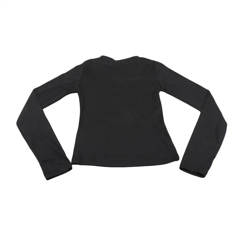 Trendiges Langarm-T-Shirt mit Knöpfen 2026 Neue Spicy Girls Figurbetonte Schlankmachende Basic-Oberteile Vielseitige Lässige O-Ausschnitt Einfarbige T-Shirts – Detail 7