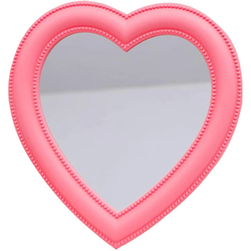 Heart Makeup Mirror Cosmetic Wall Desktop Bedroom Mirrors for Birthday Valentines Day Gift