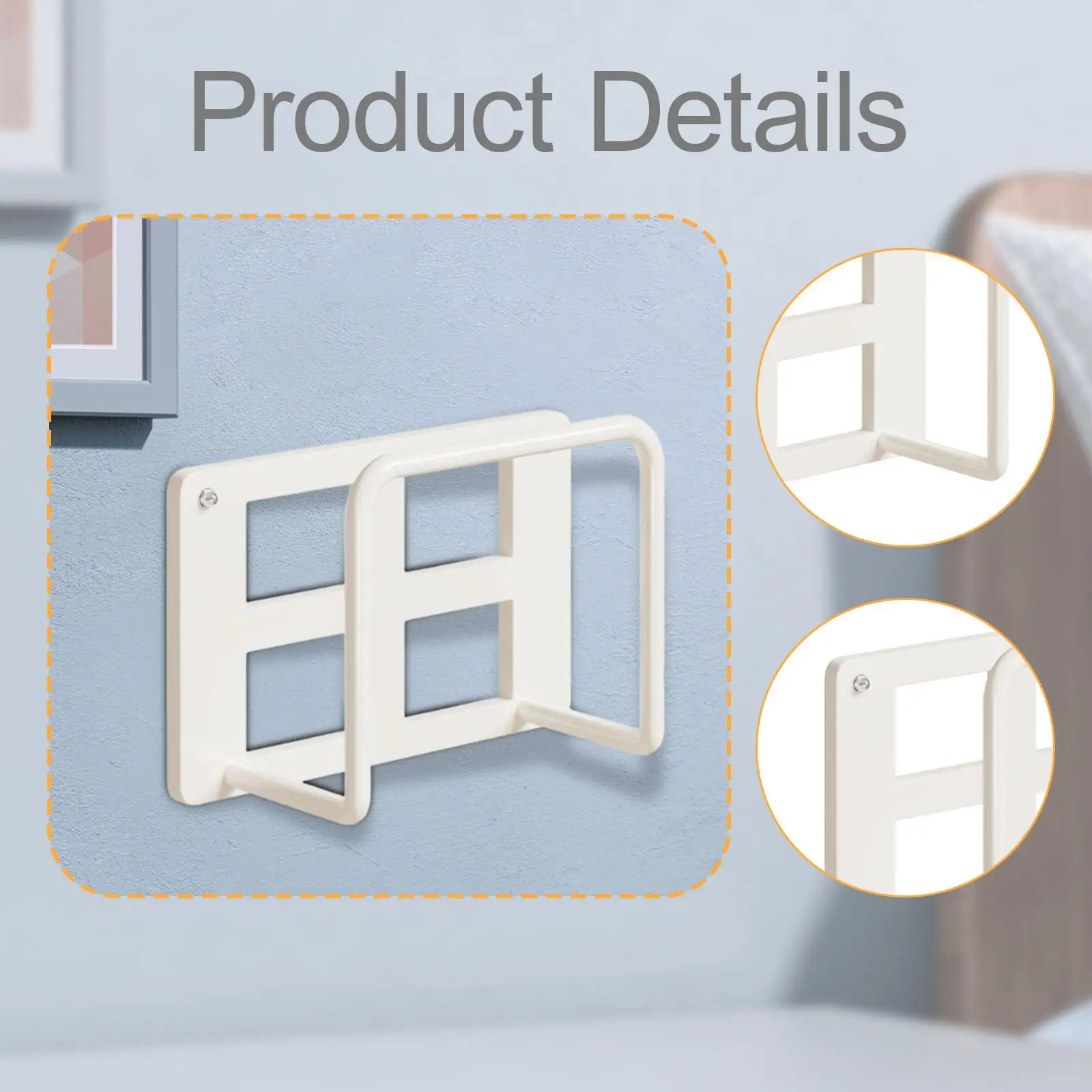 Storage Box,Wall Mounted,Box Mount,Carbon Steel,No Punch Wall Decoration Router Shelf Router Rack for Living Room