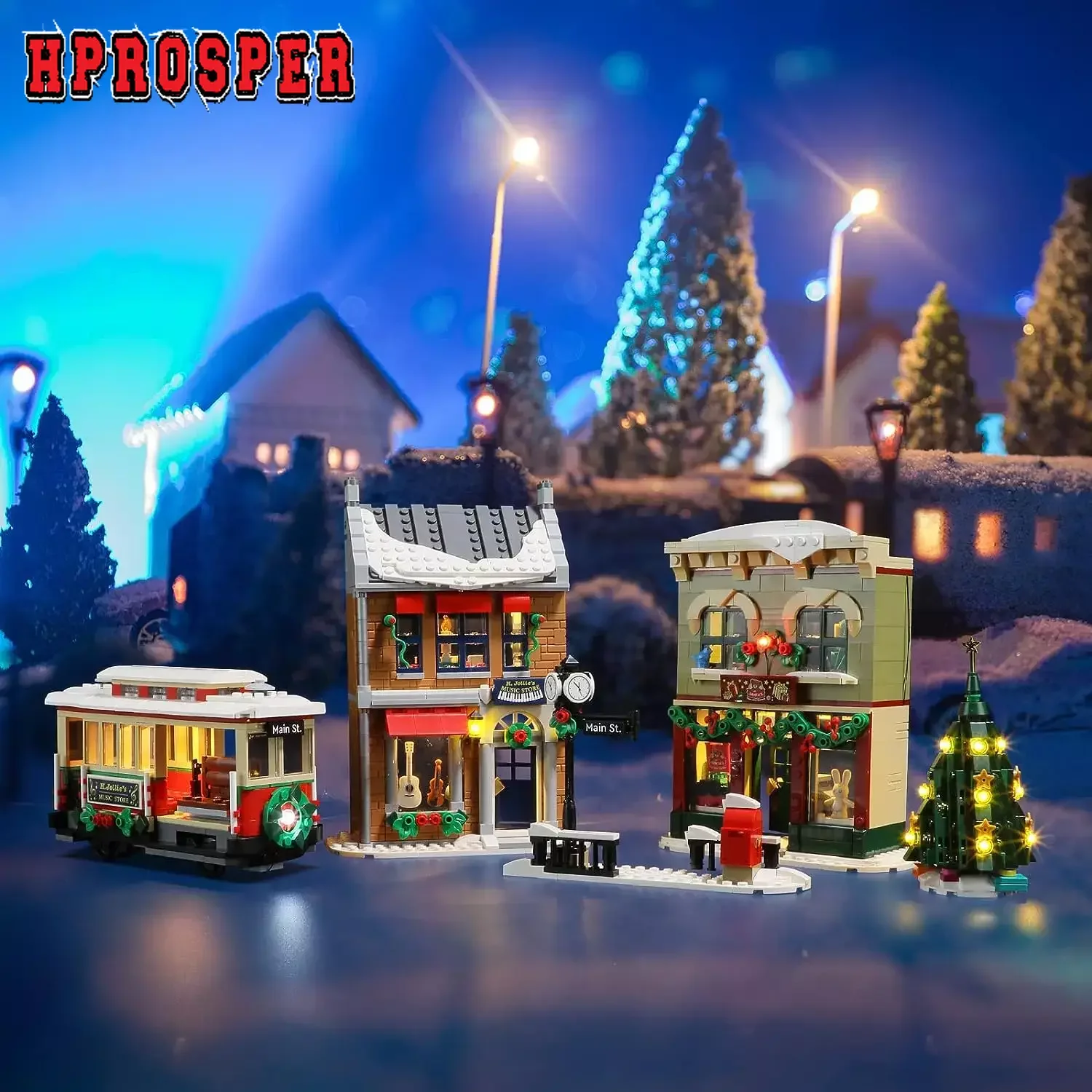 

Hprosper 5V LED Light For 10308 Holiday Main Street Decorative Lamp With Battery Box (Not Include Lego Building Blocks)