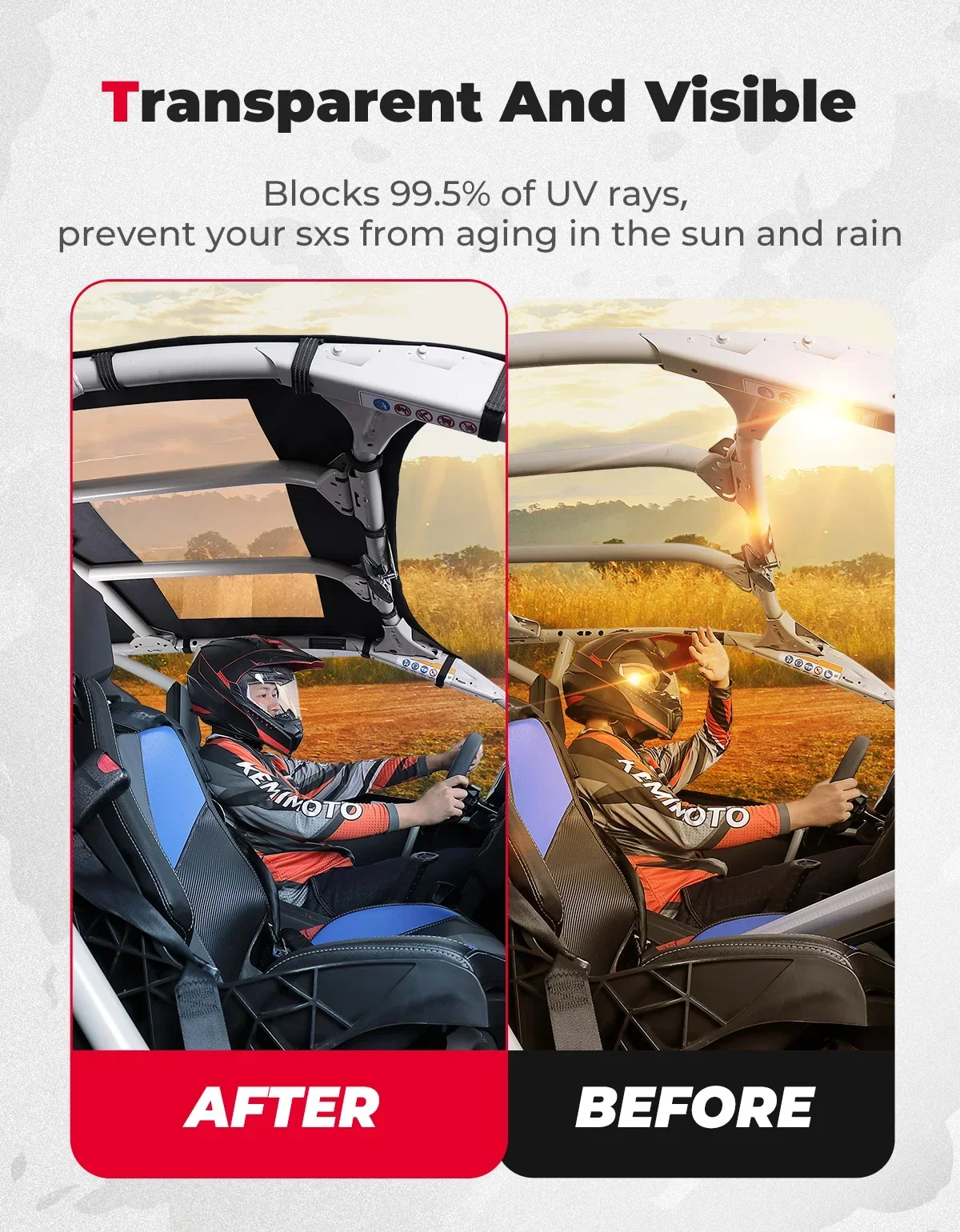 Per Can Am Maverick X3 Max 4x4 XDS XRS XMR Turbo DPS 4 porte 2017 + UTV visiera parasole in PVC tela impermeabile Soft Roof Top