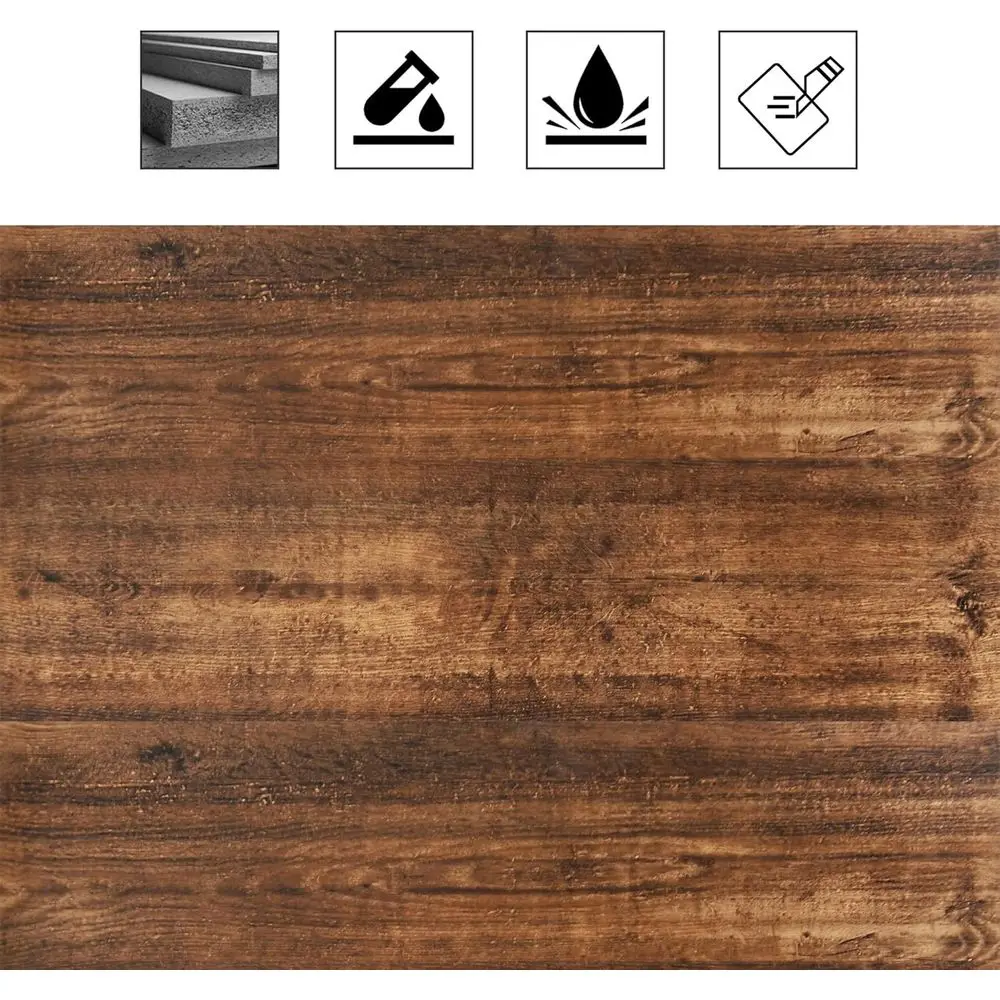 4人掛けの長方形の茶色のソーホーダイニングセット（ベンチ付き、キッチンスペース用）