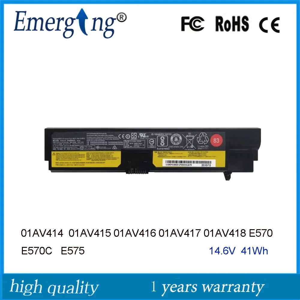 

14.6V 41WH Laptop Battery for Lenovo Thinkpad E570 E570C E575 GTX TP00084A 01AV414 01AV415 01AV416 01AV417 01AV418