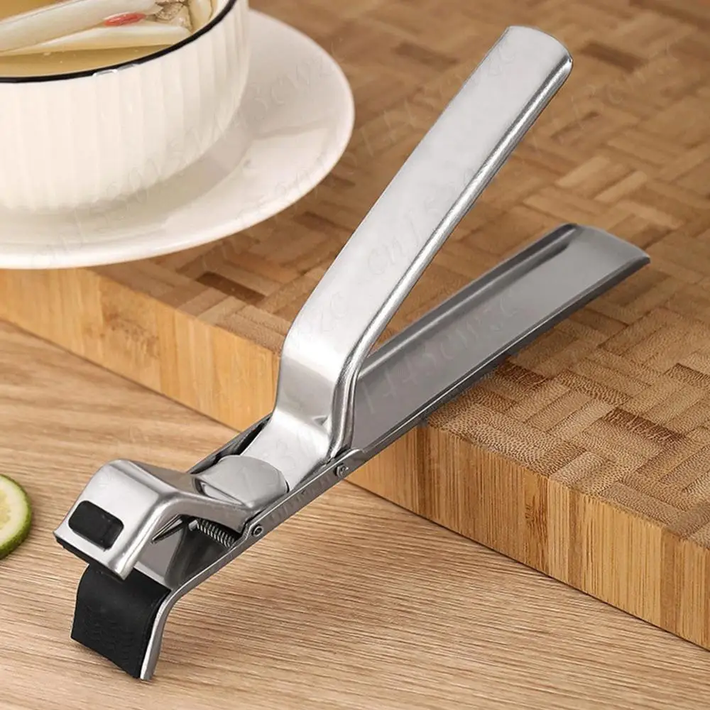 

Щипцы для захвата плиты из нержавеющей стали, щипцы для захвата плиты с защитой от ожогов, зажимы с ручкой, универсальные захваты, держатель для мисок и кастрюль