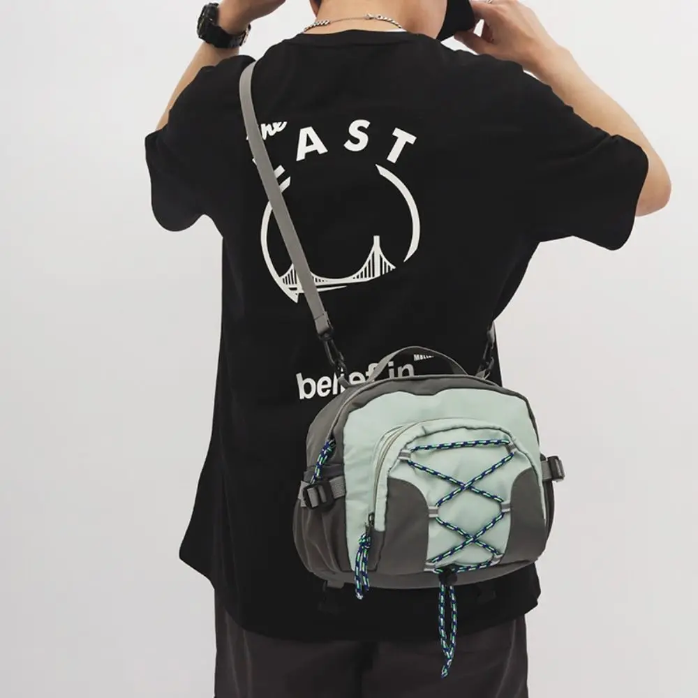 

Retro Korean Style Small Backpack Wallets Storage Bag Men Messenger Bags Solid Color Multifunction Canvas Crossbody Bag Travel